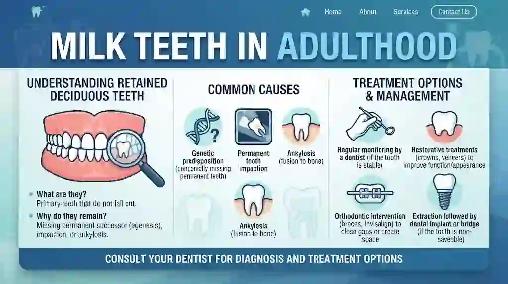 Milk Teeth in Adulthood: Why Baby Teeth Stay and How to Fix Them